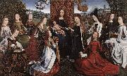 Master of the Saint Lucy Legend Virgin Surrounded by Female Saints USA oil painting artist